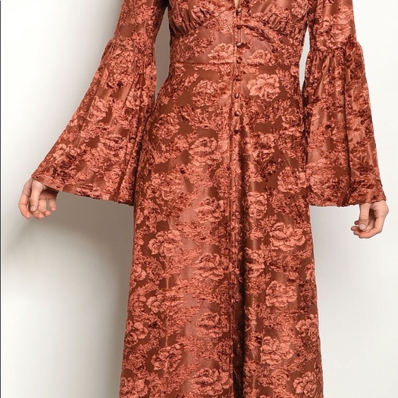 LAST 1❤️EARTH RUSTIC BRICK TONE KIMONO - Picture 2 of 8